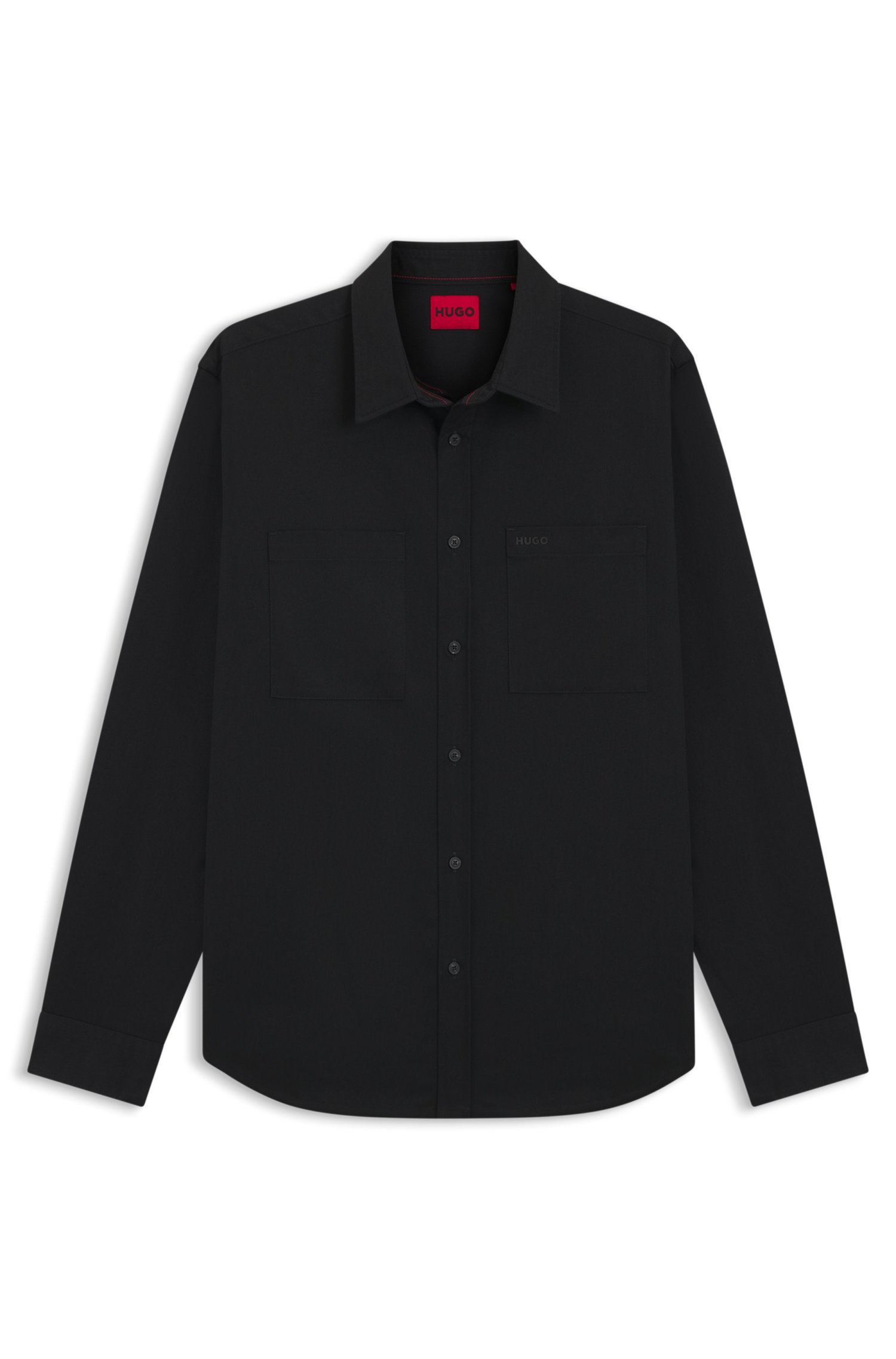 Camisa de Ajuste Descontraído em Sarja Suave — BOSS