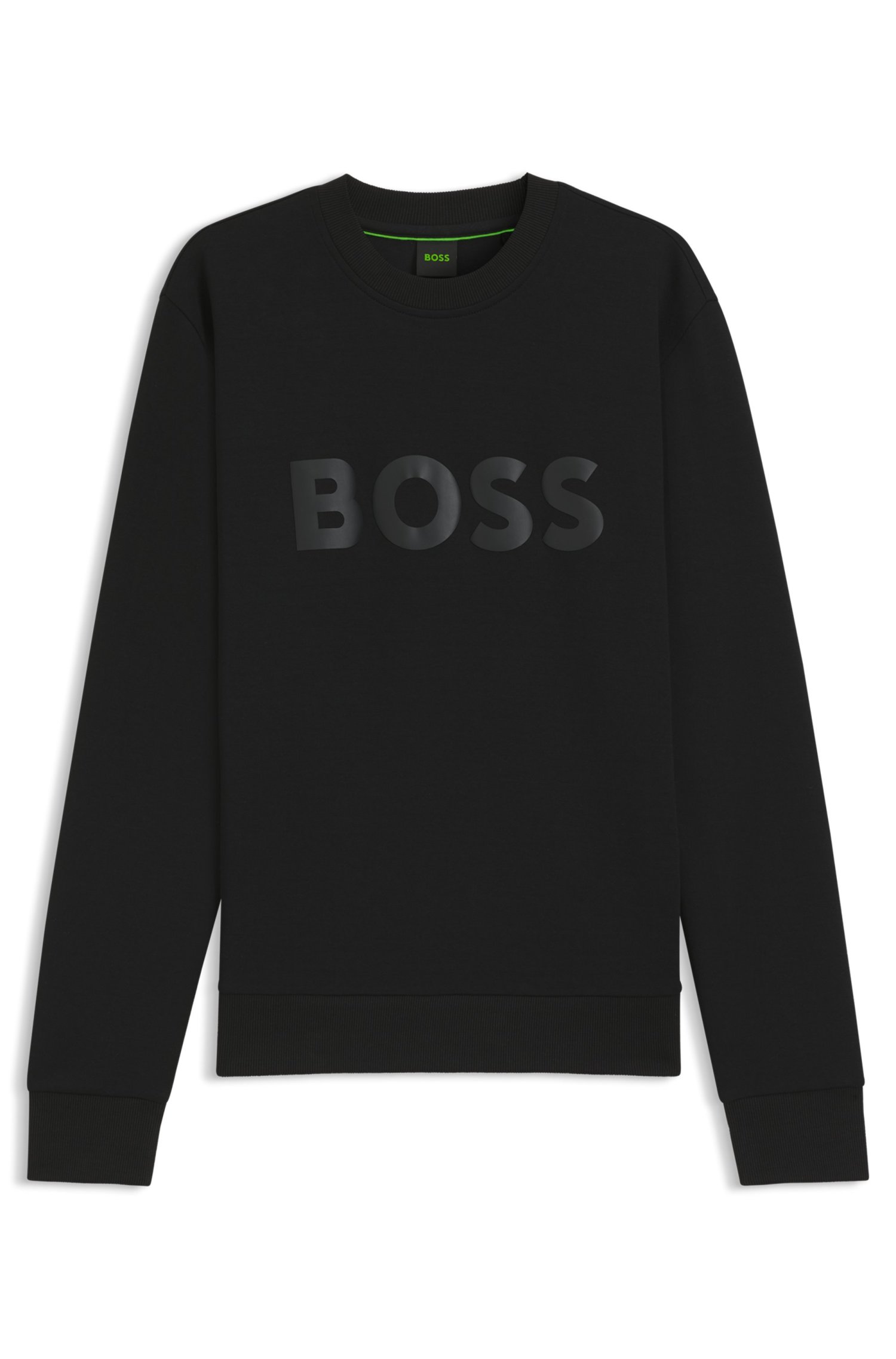 Moletom em Algodão Elástico com Logo em Tom Sobre Tom — BOSS