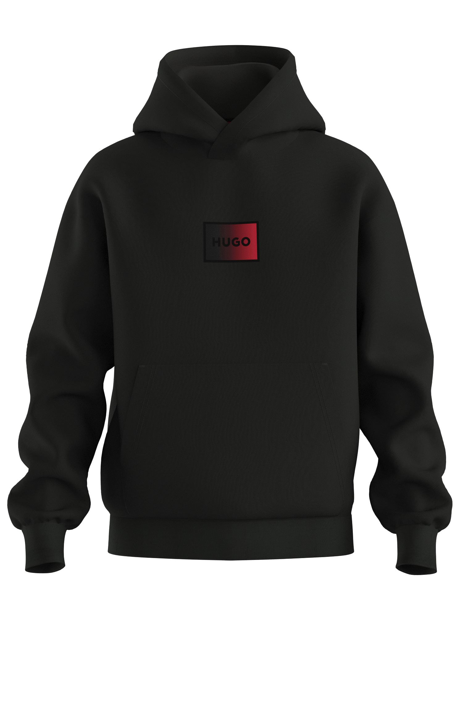 Moletom com Capuz em Algodão com Logo em Degradé — BOSS
