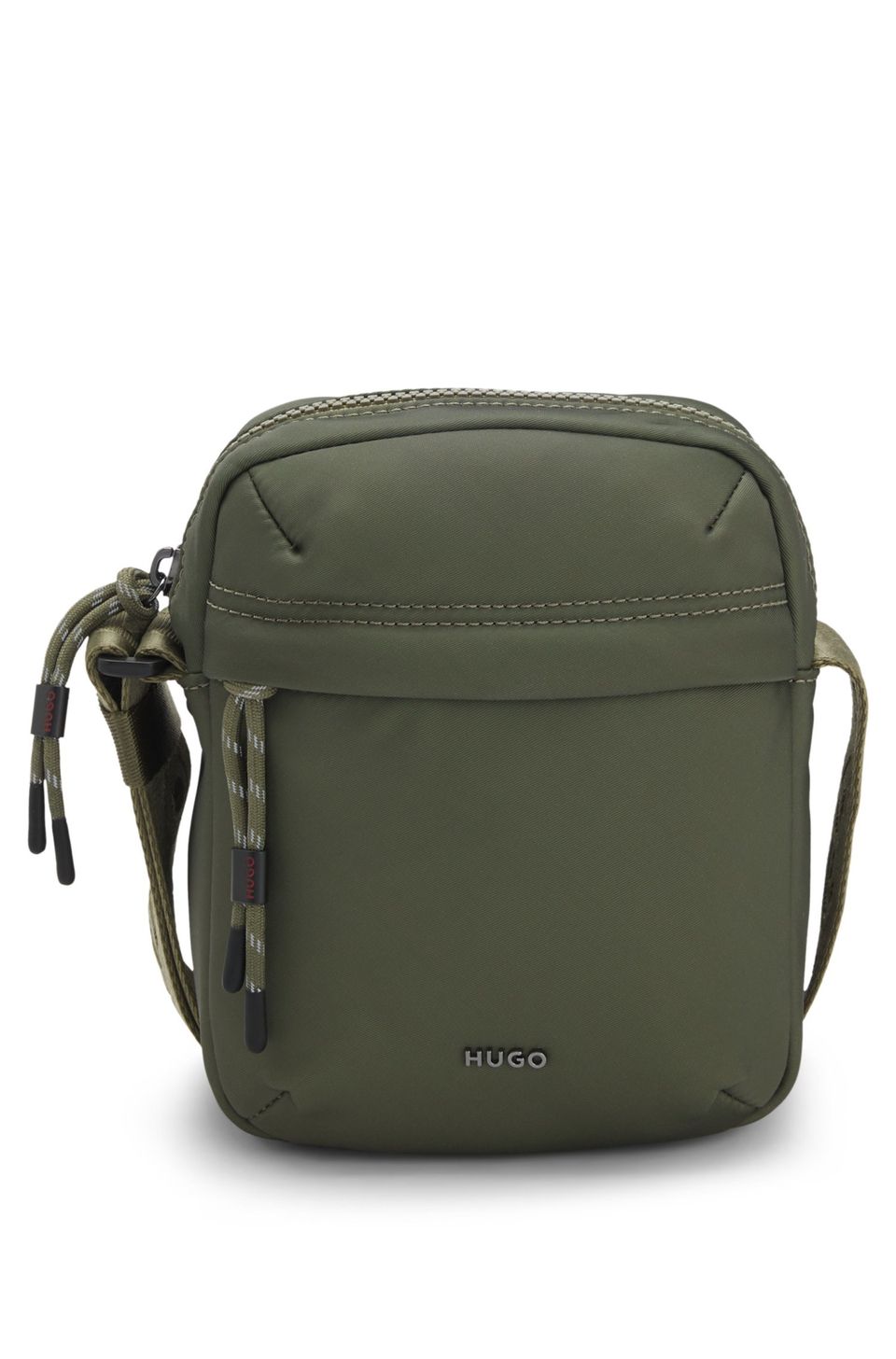 Bolsa Repórter em Couro com Logo em Metal