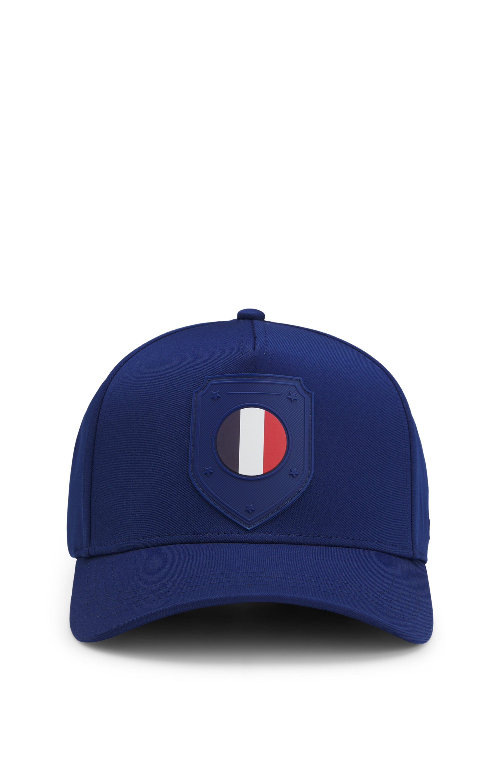 Boné em Sarja com Logo e Bandeira da França — BOSS