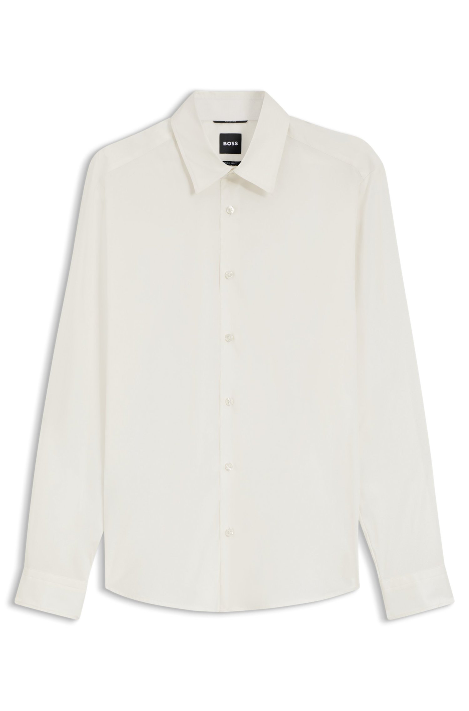 Camisa Regular-Fit em Tecido Elástico — BOSS