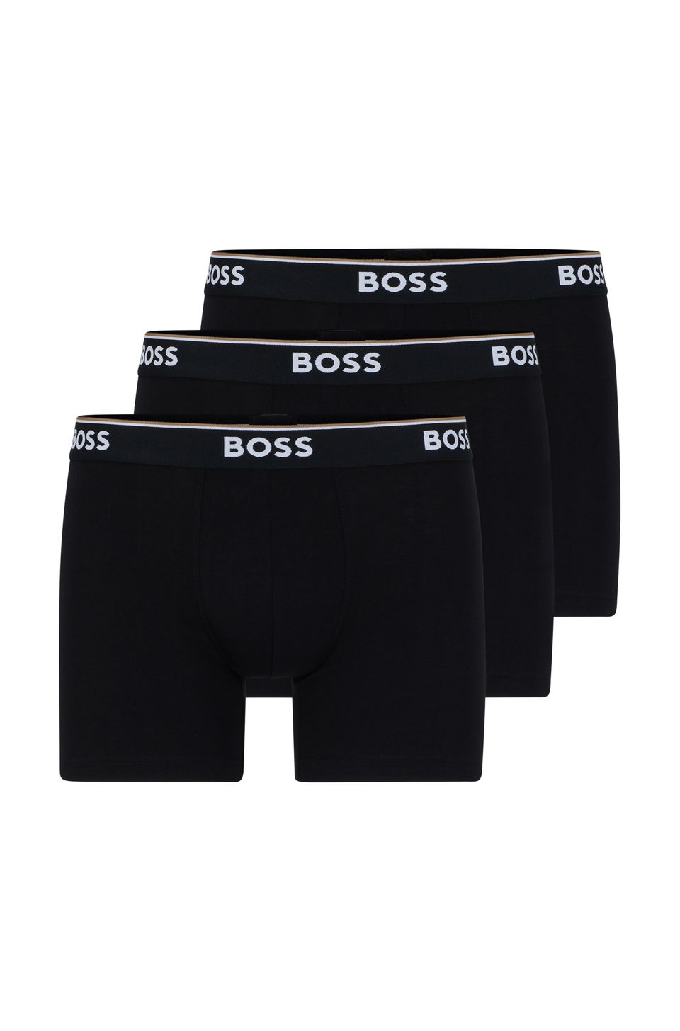 Conjunto de Três Boxers em Algodão Stretch com Logotipos