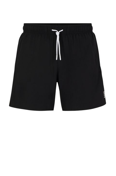 Shorts de Banho com Risca e Logo — BOSS