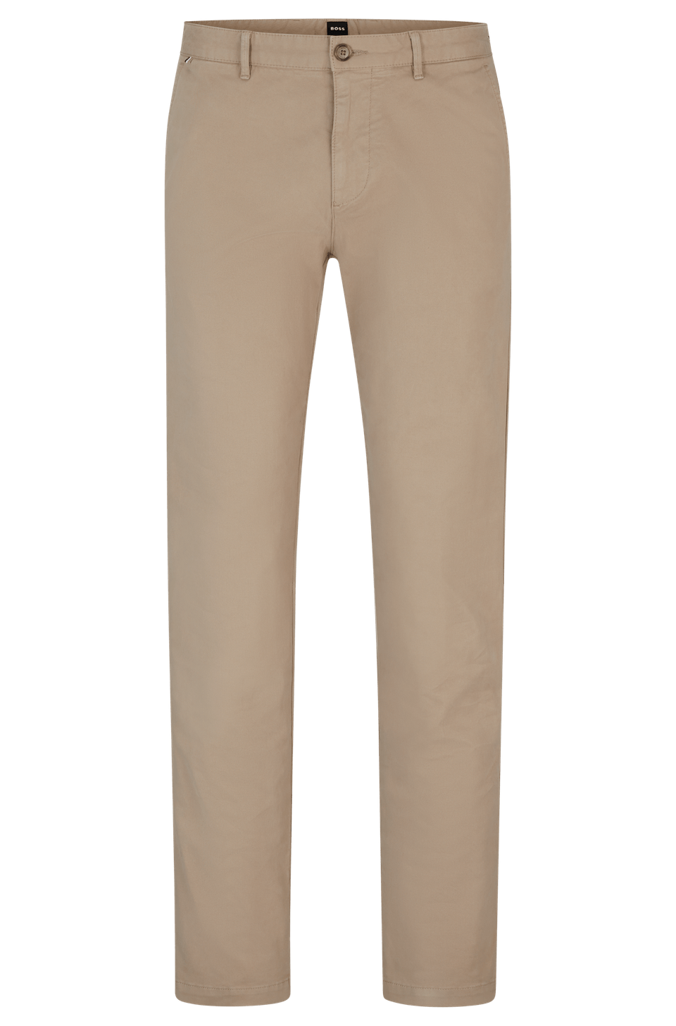 Chinos de Corte Regular em Gabardine de Algodão