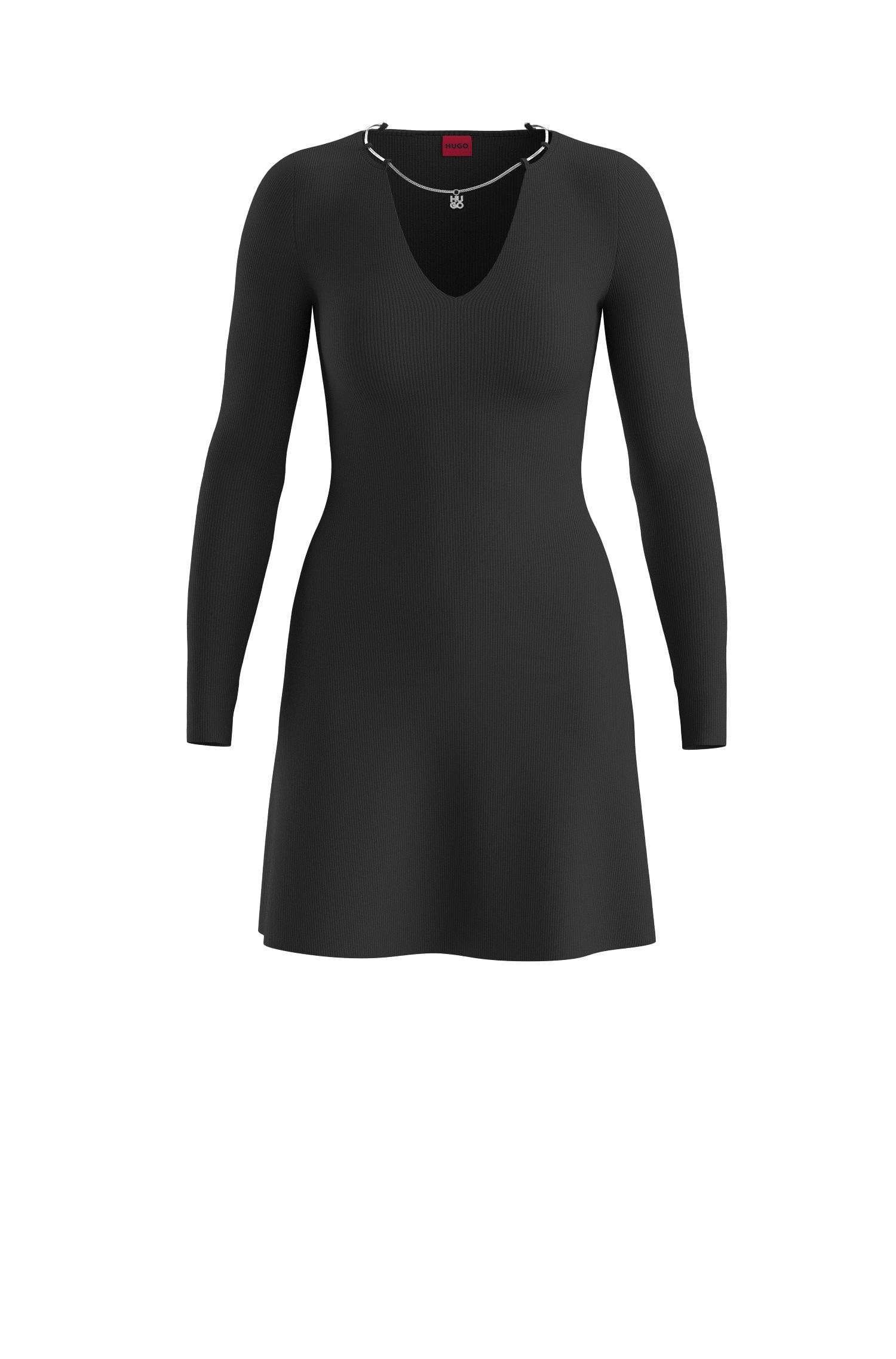 Vestido de Manga Longa de Ajuste Slim — BOSS
